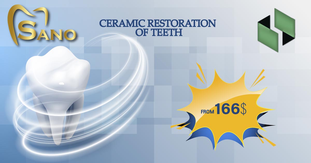 Ceramic tooth restoration from 166 $